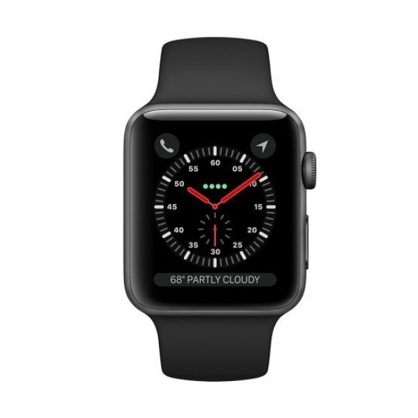 Apple Watch Series 3 LTE 42mm Space Gray / Black Band – MQK22
